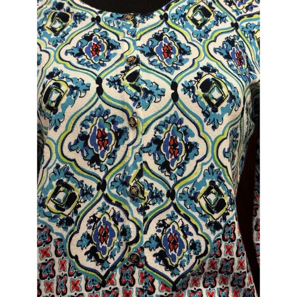 Joseph A Cardigan Medium Womens 3/4 Sleeve Colorful Button Up Gypsy Grannycore - Picture 2 of 8